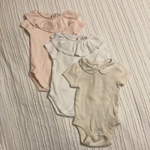 Baby girl collared bodysuit bundle